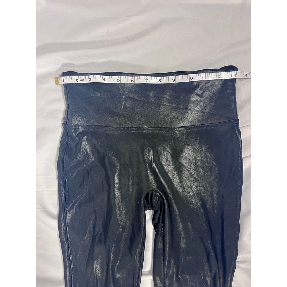 SPANX Faux Leather Leggings Size Small Black High Waisted - Picture 5 of 6